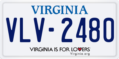 VA license plate VLV2480