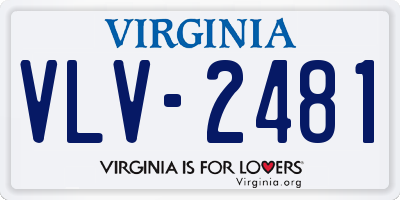 VA license plate VLV2481