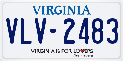 VA license plate VLV2483