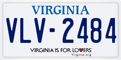 VA license plate VLV2484