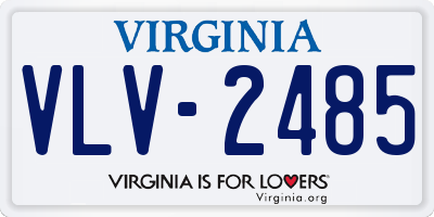 VA license plate VLV2485