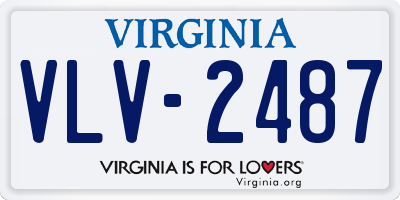 VA license plate VLV2487