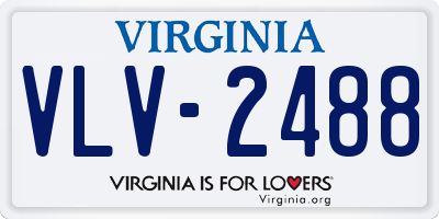VA license plate VLV2488