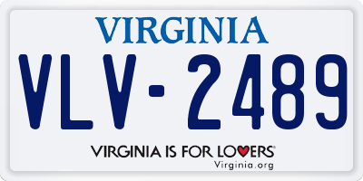 VA license plate VLV2489