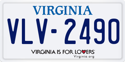 VA license plate VLV2490