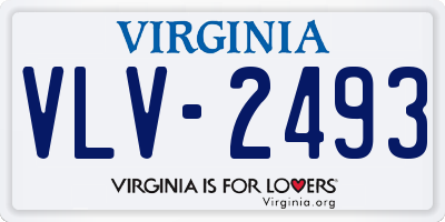 VA license plate VLV2493