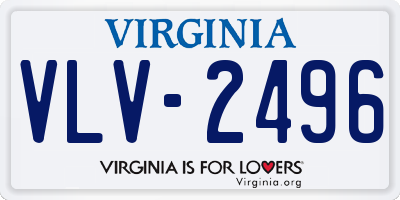 VA license plate VLV2496