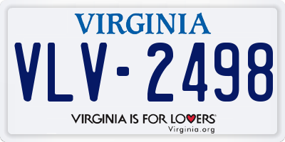 VA license plate VLV2498