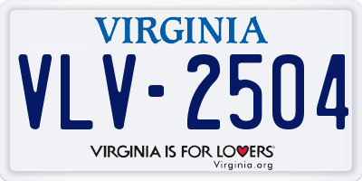 VA license plate VLV2504
