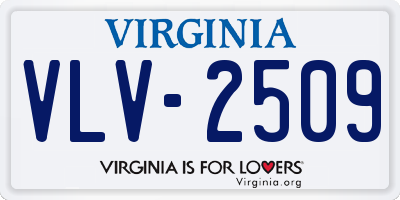 VA license plate VLV2509