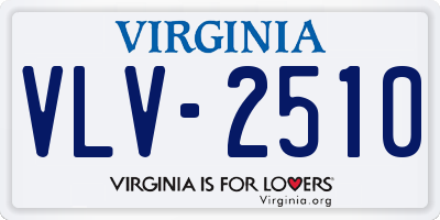 VA license plate VLV2510