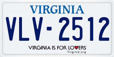 VA license plate VLV2512