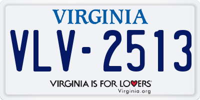 VA license plate VLV2513
