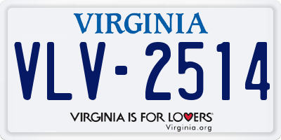 VA license plate VLV2514