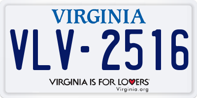 VA license plate VLV2516