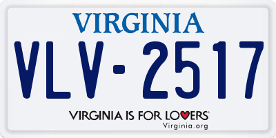 VA license plate VLV2517