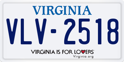 VA license plate VLV2518