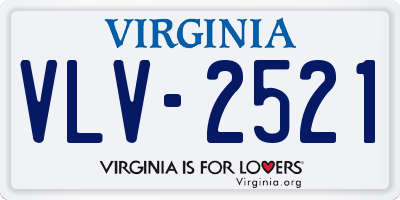 VA license plate VLV2521