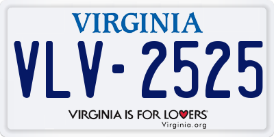 VA license plate VLV2525