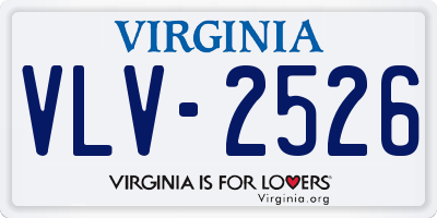 VA license plate VLV2526