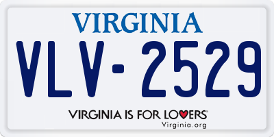 VA license plate VLV2529