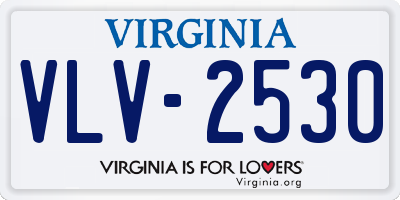 VA license plate VLV2530