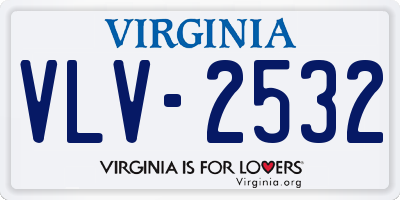 VA license plate VLV2532