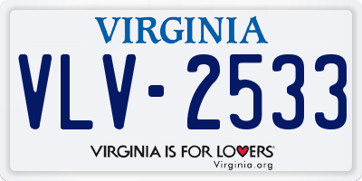 VA license plate VLV2533