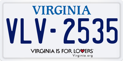 VA license plate VLV2535