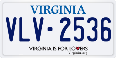 VA license plate VLV2536