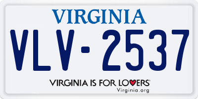 VA license plate VLV2537