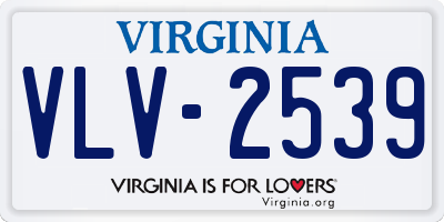 VA license plate VLV2539