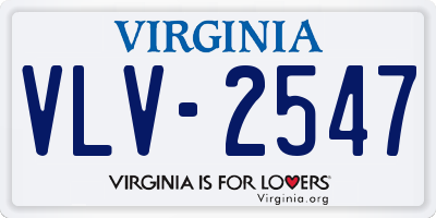 VA license plate VLV2547