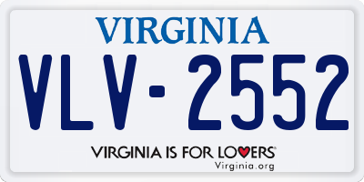 VA license plate VLV2552