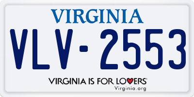 VA license plate VLV2553