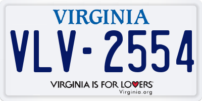 VA license plate VLV2554