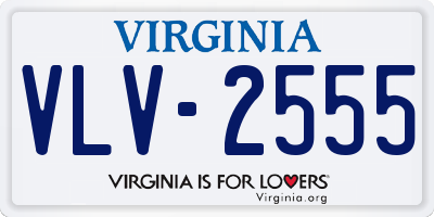 VA license plate VLV2555