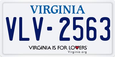 VA license plate VLV2563