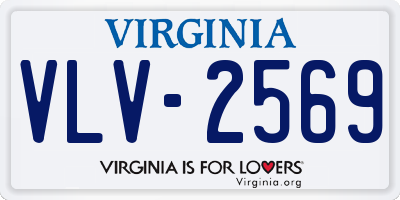 VA license plate VLV2569