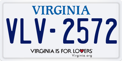 VA license plate VLV2572