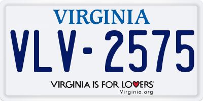 VA license plate VLV2575