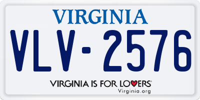 VA license plate VLV2576