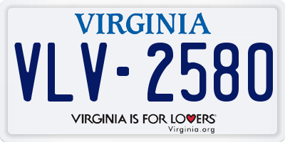 VA license plate VLV2580