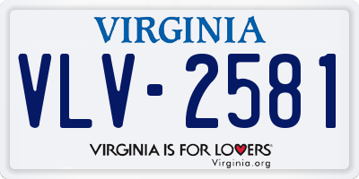 VA license plate VLV2581