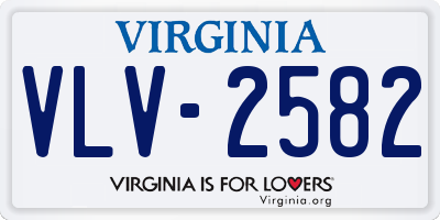 VA license plate VLV2582