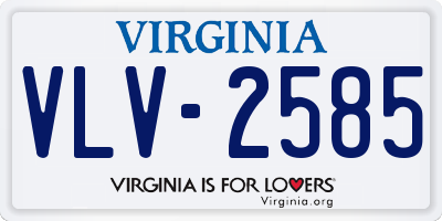 VA license plate VLV2585