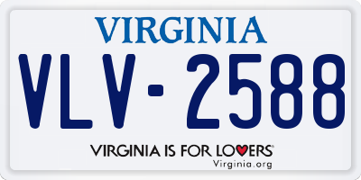 VA license plate VLV2588