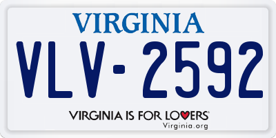 VA license plate VLV2592