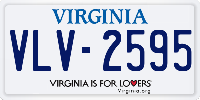 VA license plate VLV2595