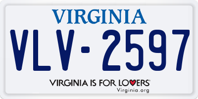 VA license plate VLV2597